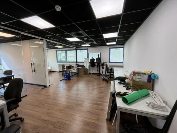 משרד קטן וחמוד ברחוב שקט וירוק