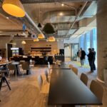 פינת אוכל ומטבחון במשרד פונקציונלי בקומה גבוה