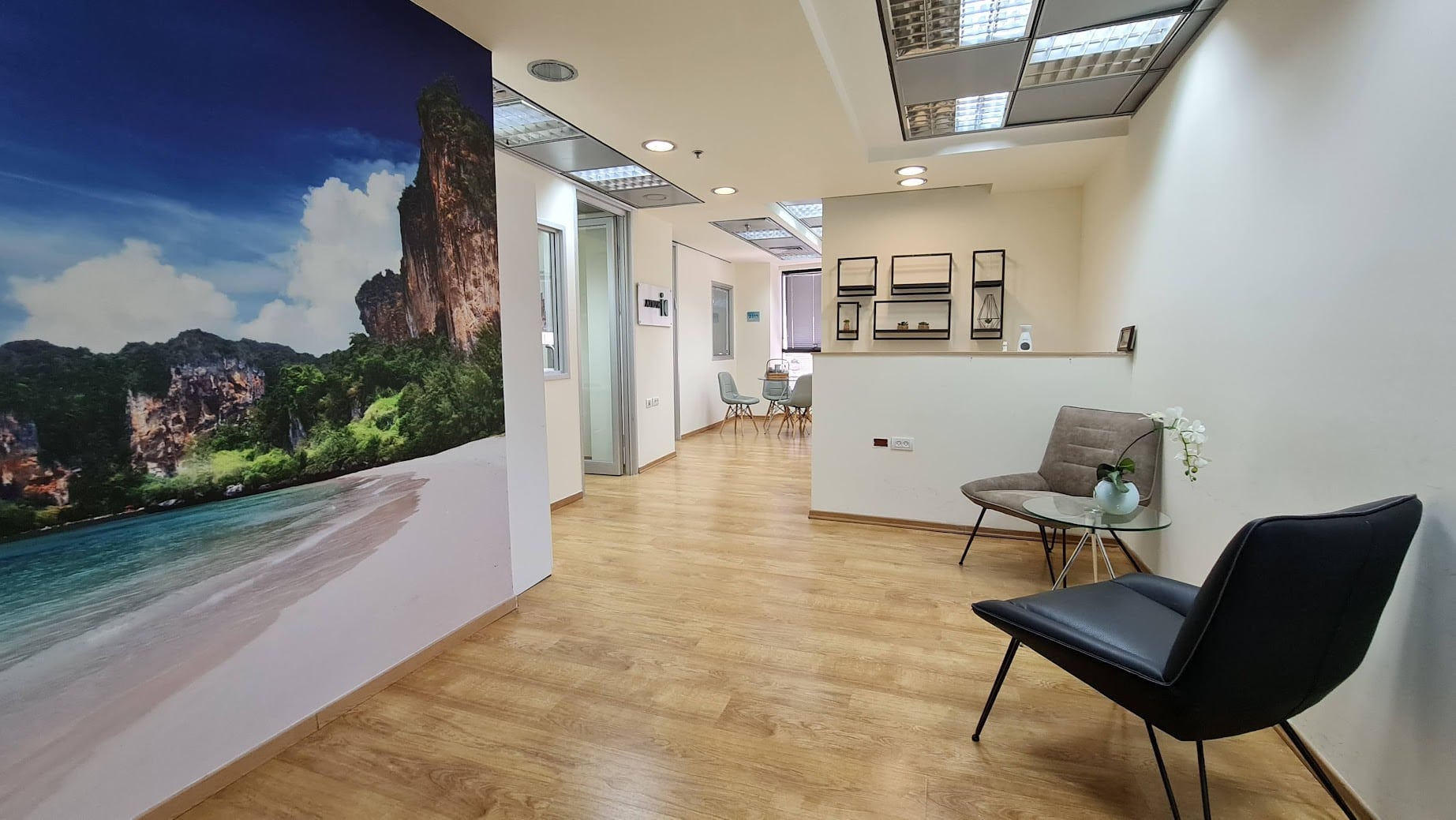 מבט כללי, מסדרון ופינת המתנה