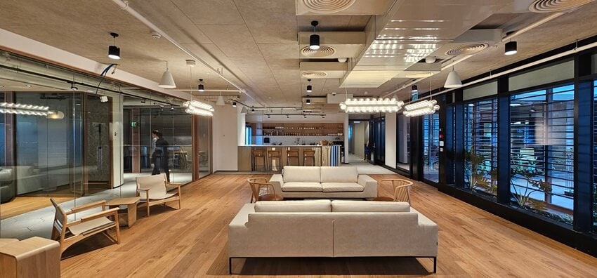 חדר אוכל גדול במשרדים להשכרה בשרונה תל אביב