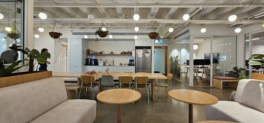 מטבחון במשרדים להשכרה במגדלי שקל תל אביב