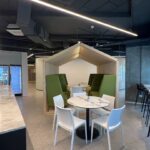 מטבח גדול עם מקומות ישיבה