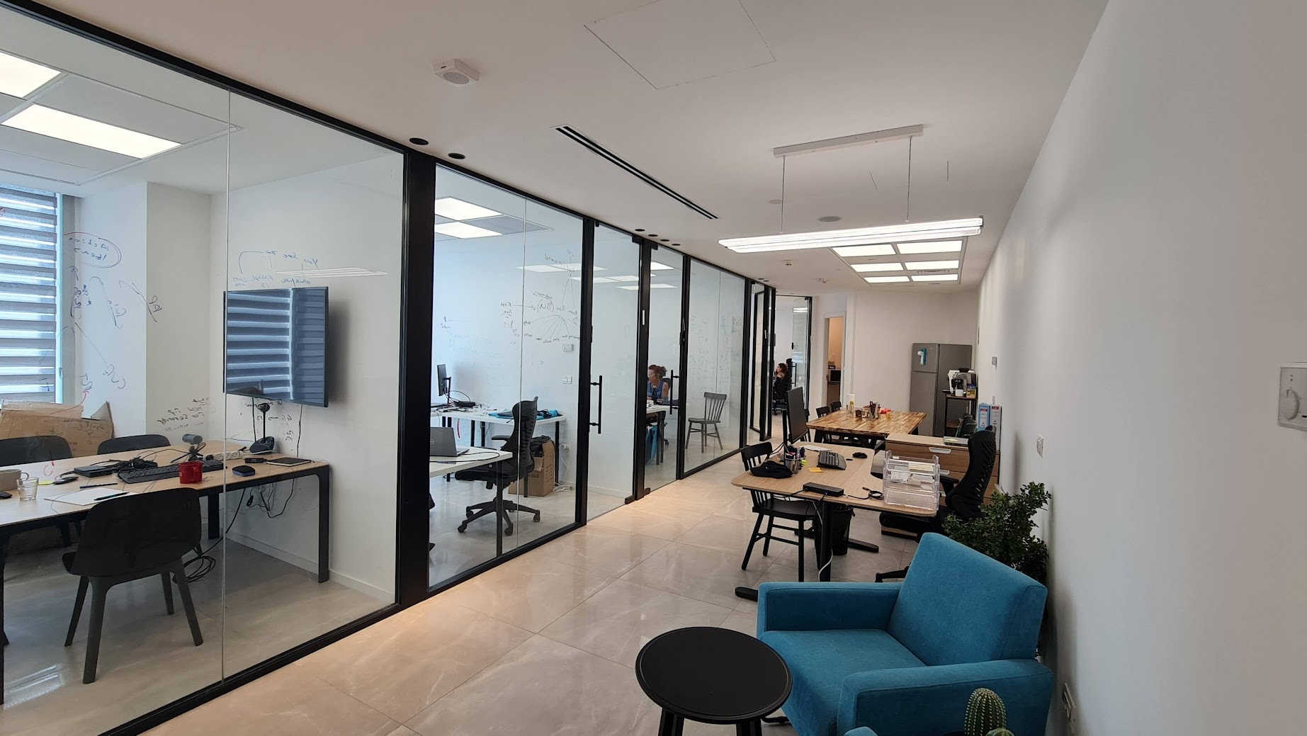 מבט כללי- חלוקה לחדרי עבודה