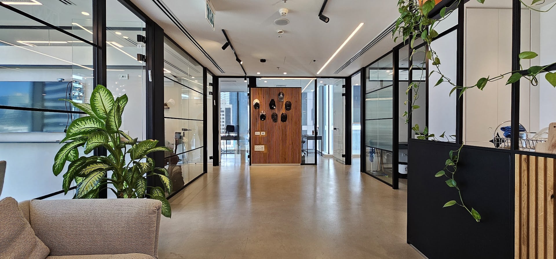 כניסה וחלוקה לחדרים במשרד