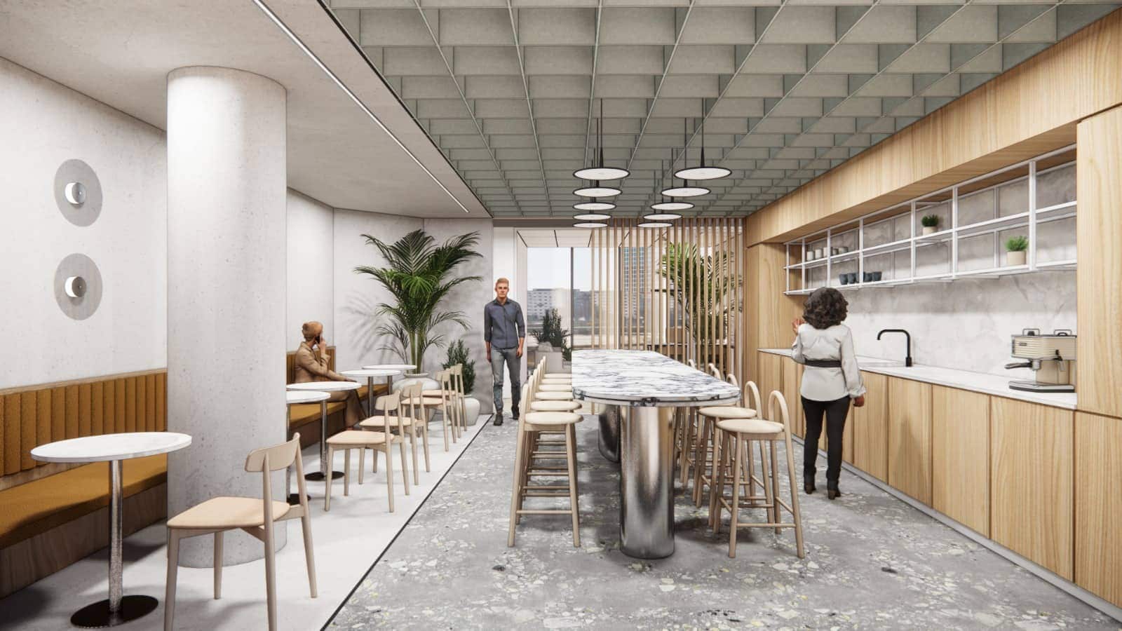 מטבח במשרדים יוקרתיים להשכרה בקריית אונו