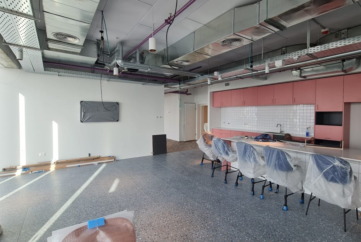 מטבח גדול ומאובזר עם מקום לפינות אוכל- מגדלי רובינשטיין