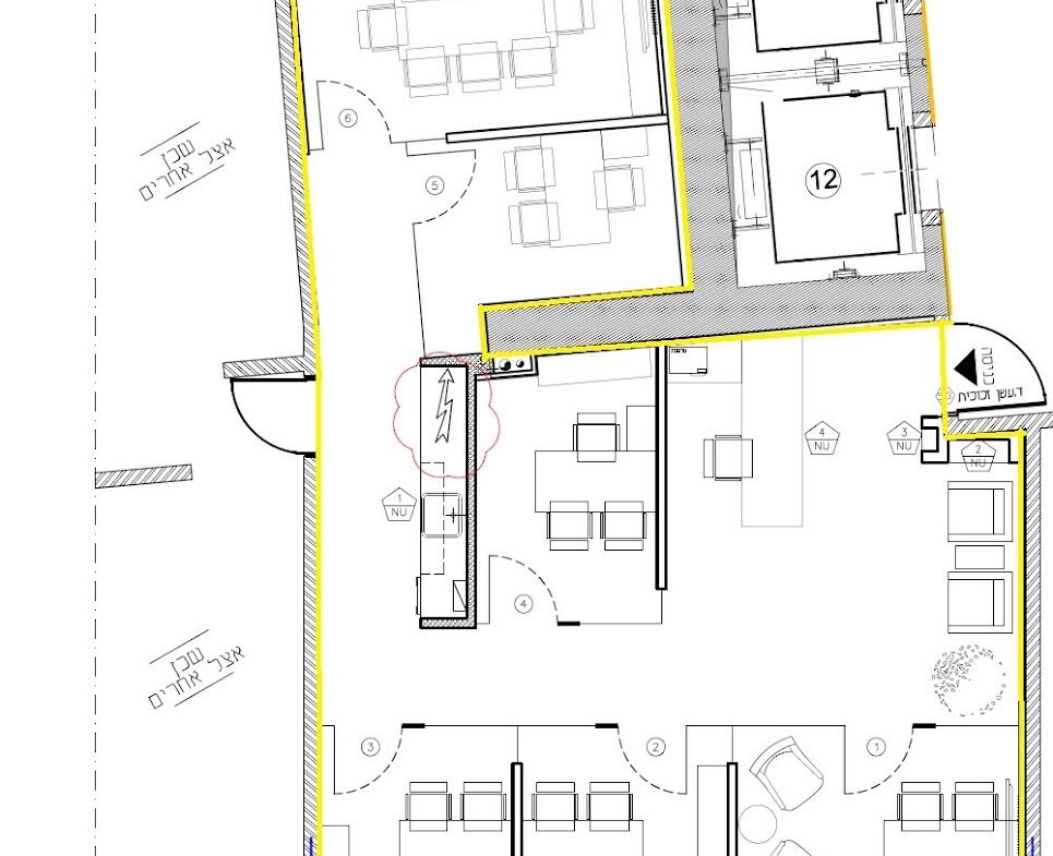 תכנית חלוקה של המשרד- 150 מ