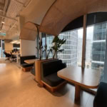 אזור לאונג'/ פינות אוכל במשרד להשכרה בחסן ערפה