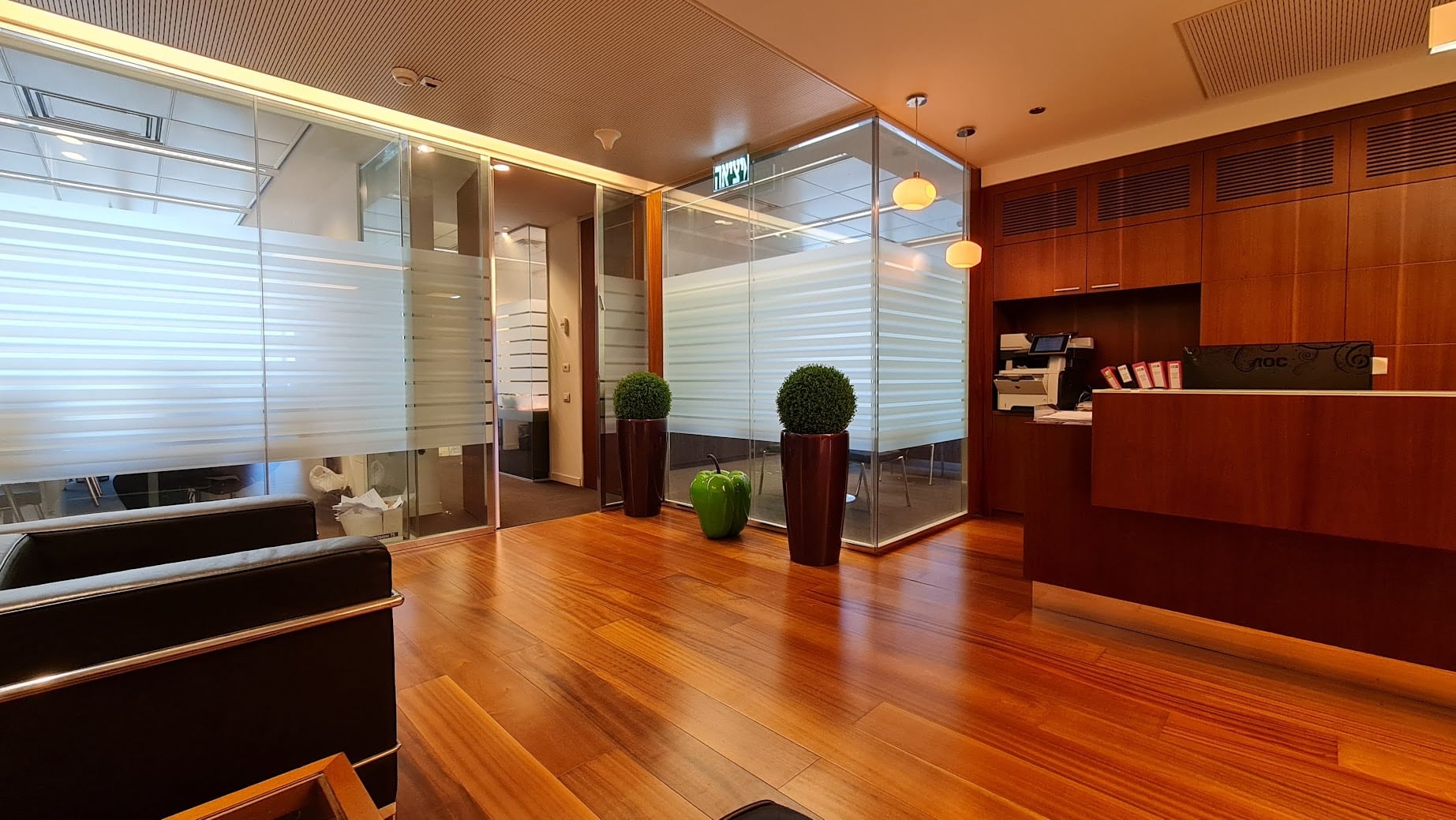 מבט כללי- חלוקה לחדרי עבודה במשרד בבית קרדן