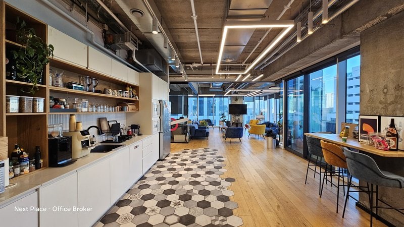 משרד מרוהט במגדל סקיי - מטבח ופינות אוכל