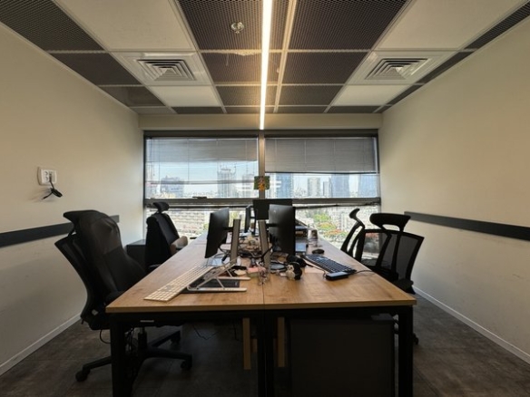 משרד מרוהט בפלטינום - חדר ישיבות עם נוף